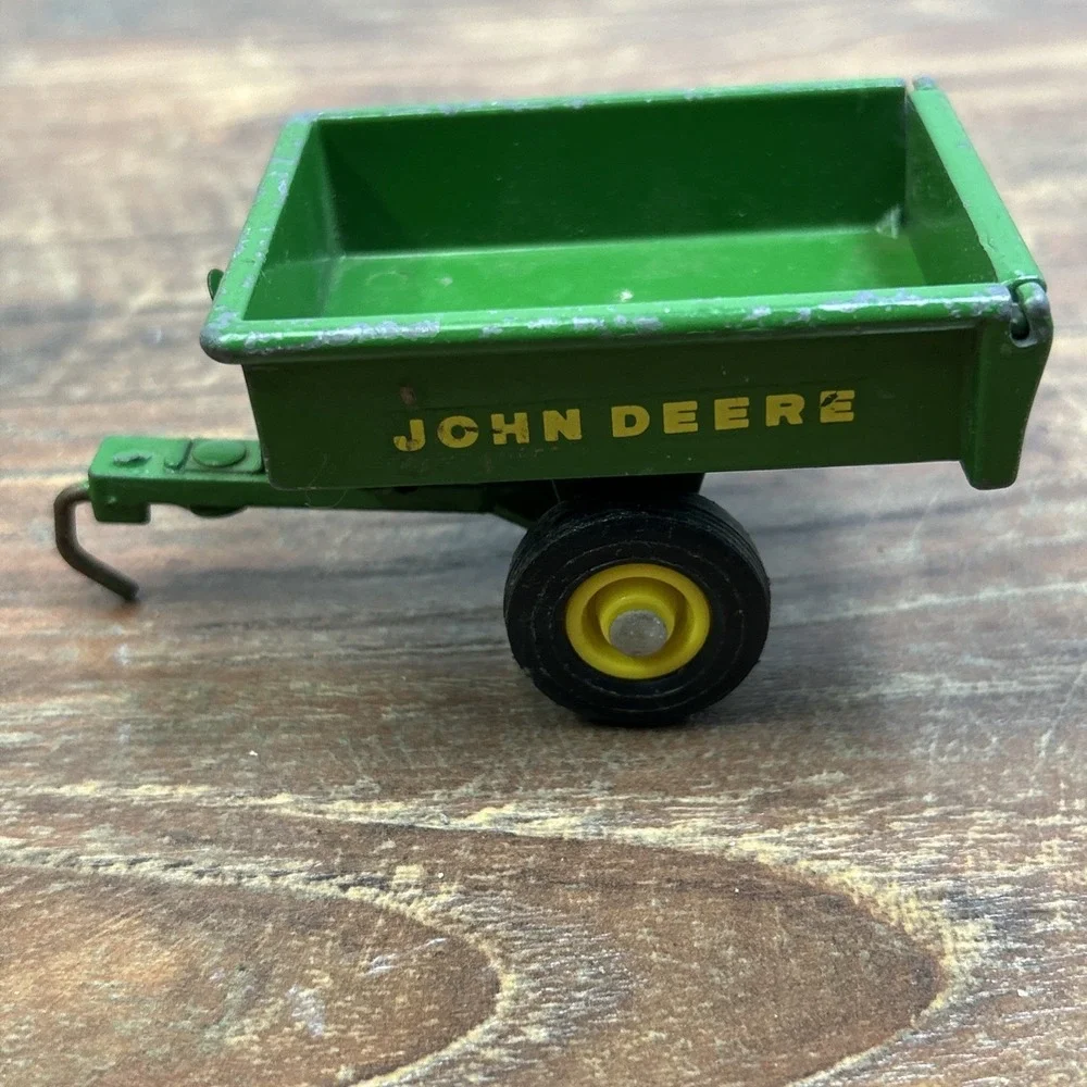 Vintage 1960's 70's Ertl John Deere 140 Lawn Garden Tractor W/ Dump Cart 1:16